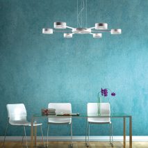 Wohndesign - Esszimmer weiss blau