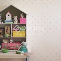 LSDA005_tapet_copii_buline_polka_dots_rosu_alb_fetite