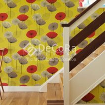 LSDD001_tapet_galben_maci_rosii_rosu_alb_flori