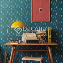 LSDW001_tapet_modern_albastru_dungi_alb_galben