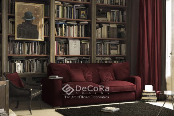 LSTT008-draperie-visiniu-modern-canapea-tapisat-perne-decorative-uni-model-floral