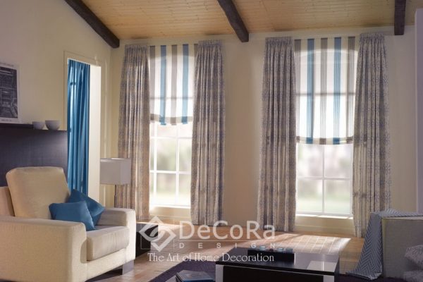 LxxT018-draperie-bej-model-floral-albastru-sistem-roman-dungi