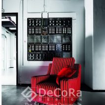 PKBT012-fotoliu-tapisat-rosu-dungi-negru-modern