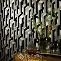 PPTW058-tapet-model-geometric-gri-negru-alb-modern