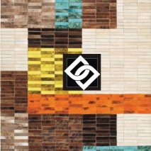 PSLLS006_COURTLAND_covor_dreptunghi_geometric_piele_galben_oranj_bej_albastru