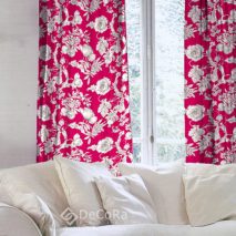 PTV031-draperie-model-floral-rosu-alb