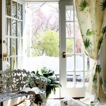 PTV038-draperie-model-floral-alb-verde