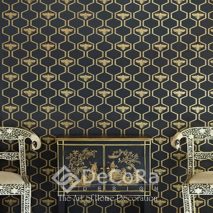 PxxW175-tapet-model-geometric-negru-auriu-modern