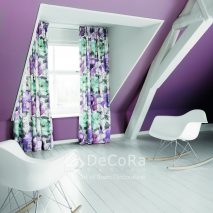 PULT008-draperie-bej-albastru-perdea-alb-model-abstract-clasic