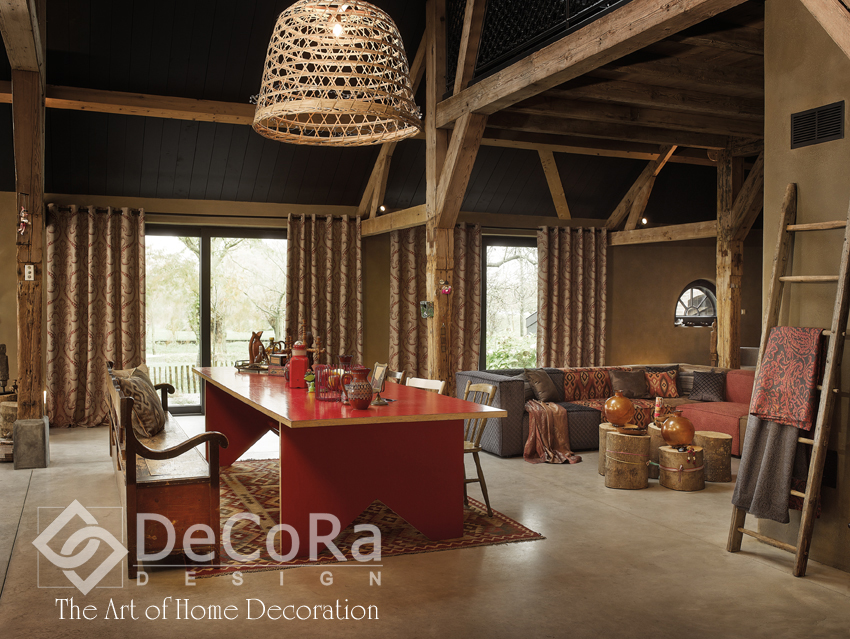 decor_rustic_modern_idei_amenajare_elemente_naturale_rosu_crem_maron_maro_lemn_lana_noua_zeelanda