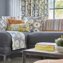 BRIGHTSIDE CAM 5-PERDELE-DRAPERII-IMPRIMEU-FLORAL-PERNE-DECORATIVE-CUVERTURA-SET-TAPITERIE-CANAPEA