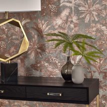 ENCHANTED COPPER CAMEO-TAPET-IMPRIMEU-DEOSEBIT-IMPRIMEU-PLANTE-NUANTE-ARAMII-INFLUENTE-METALICE