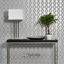 HALCYON GUNMETAL-TAPET-IMPRIMEU-DEOSEBIT-NEGRU-GRI-ALB-INFLUENTE-NUANTE-METALICE-LINII-GRAFICE