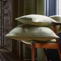 IMPRESSION CAM 5-PERDEA-DRAPERIE-SET-PERNE-DECOR-TAPITERIE-SCAUN-CULOARE-VERDE-MASLINIU