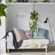 MEEKO CAM 1-PERNE-DECORATIVE-IMPRIMEU-FRUNZE-FLORAL-SPECIAL-TEXTILE