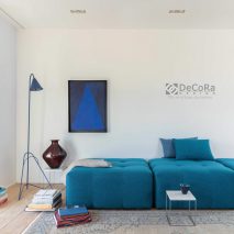 PENZANCE CAM 6-TAPITERIE-CANAPELE-TABURET-CULOARE-ALBASTRU-INTENS-PERNE-DECOR-ALBASTRE