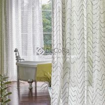 SERENITY CAM 4-PERDELE-ALBE-INSERTII-LINII-FINE-ALB-NEGRU