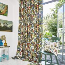 SOUTH PACIFIC CAM 1-DRAPERII-IMPRIMEU-MODEL-FLORAL-MULTICOLORE-PERNE-DECORATIVE-SET