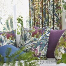 SOUTH PACIFIC CAM 11-SET-DRAPERII-PERNE-DECORATIVE-IMPRIMEU-MODEL-FLORAL-NUANTE-MOV-ALBASTRU-VERDE
