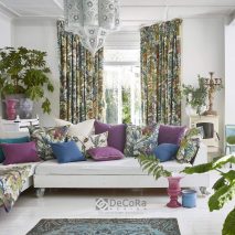 SOUTH PACIFIC MAIN-DECOR-LIVING-SET-DRAPERII-PERNE-DECORATIVE-IMPRIMEU-MODEL-FLORAL