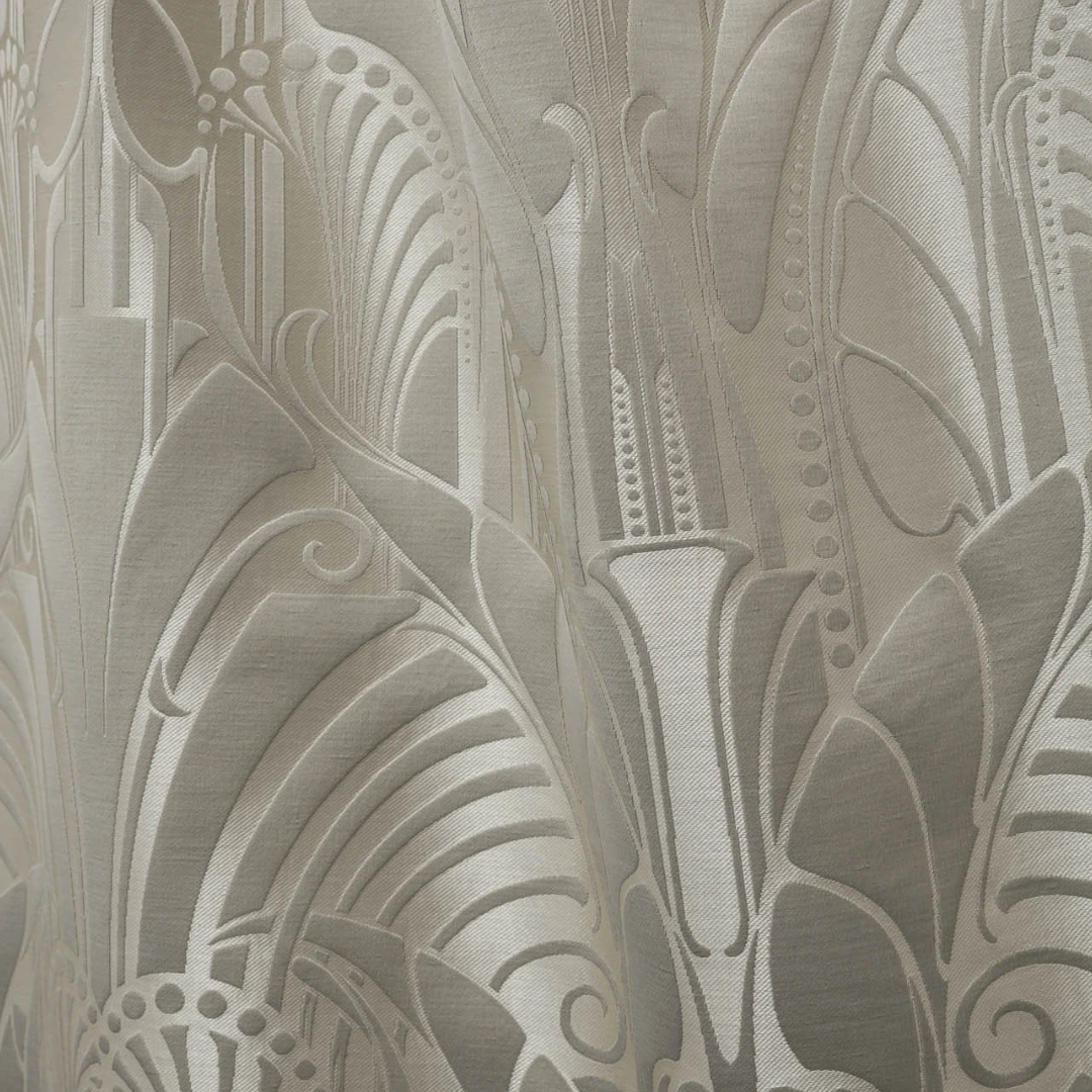 Draperie de in cu mătase cu imprimeu abstract