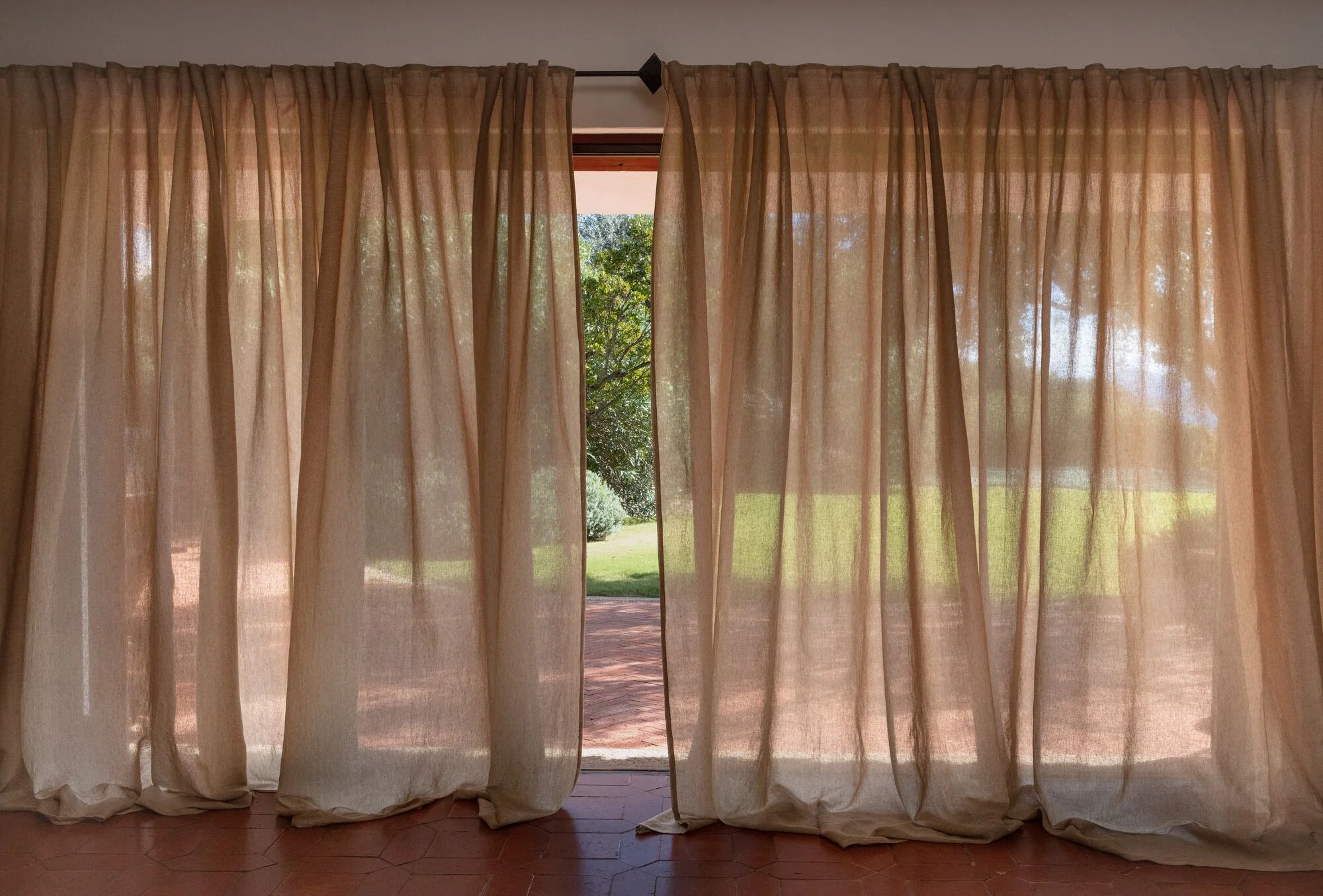 Perdea de in de lux taupe