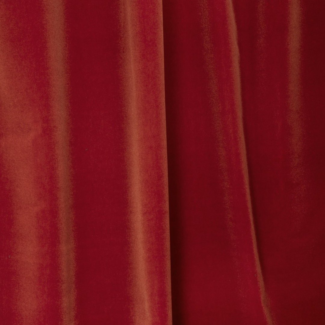 Draperii de catifea de lână de lux roșie uni
