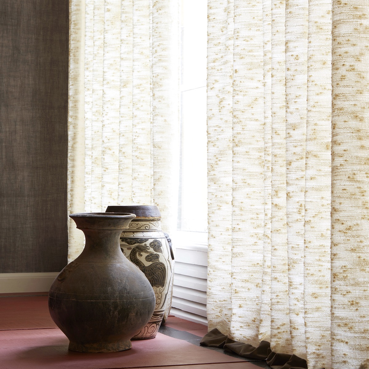 Draperii de lână de lux cu izolare termică și fonică