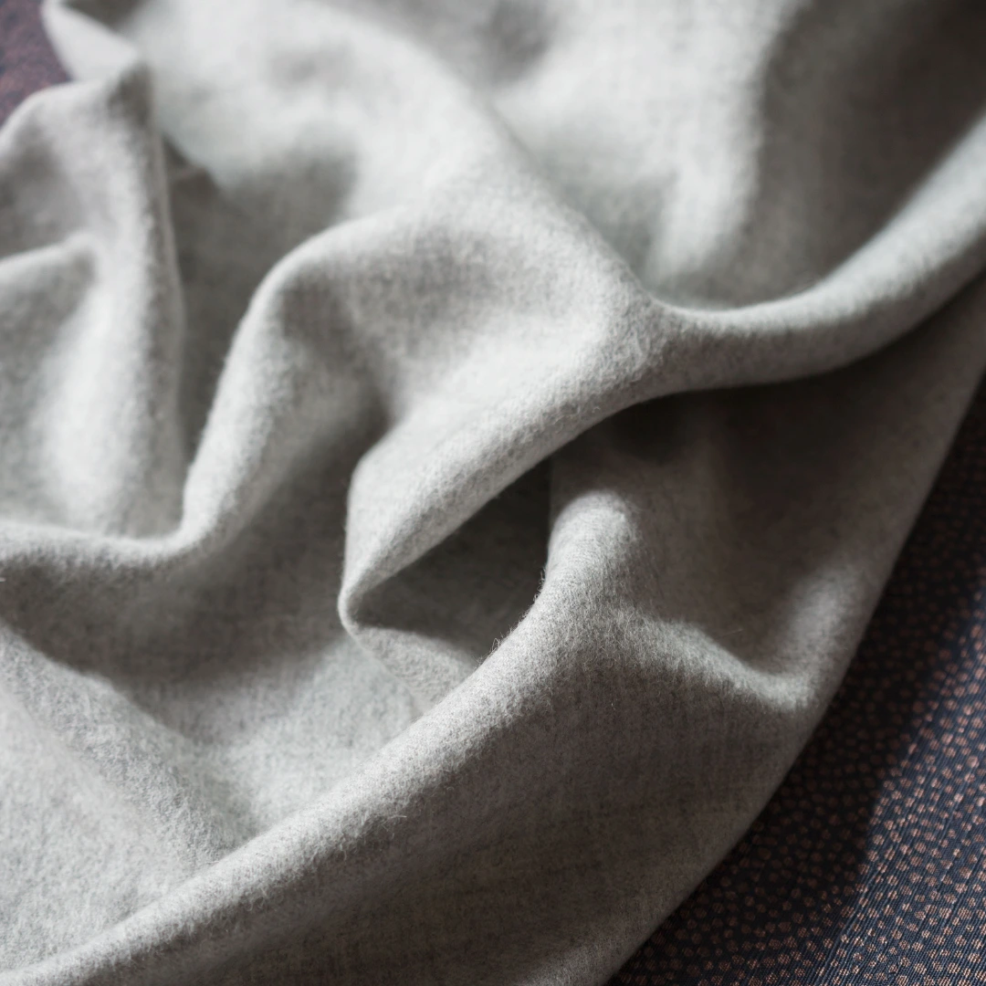 Draperii de lână de alpaca de lux gri uni