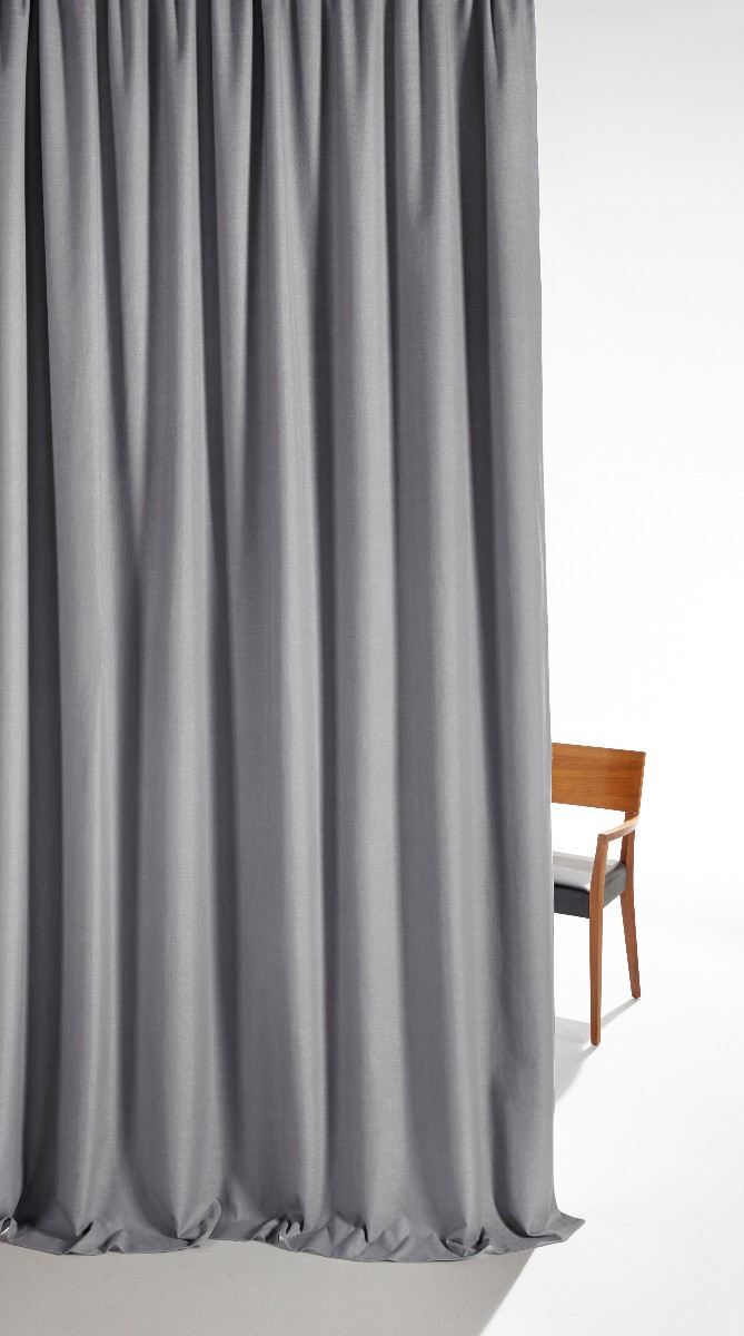 Draperie blackout sau dimout uni gri deschis pentru living