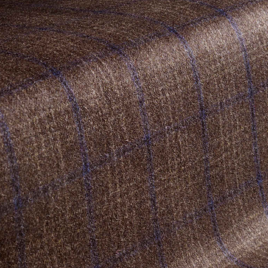 Draperie fonoabsorbantă din material texturat maro