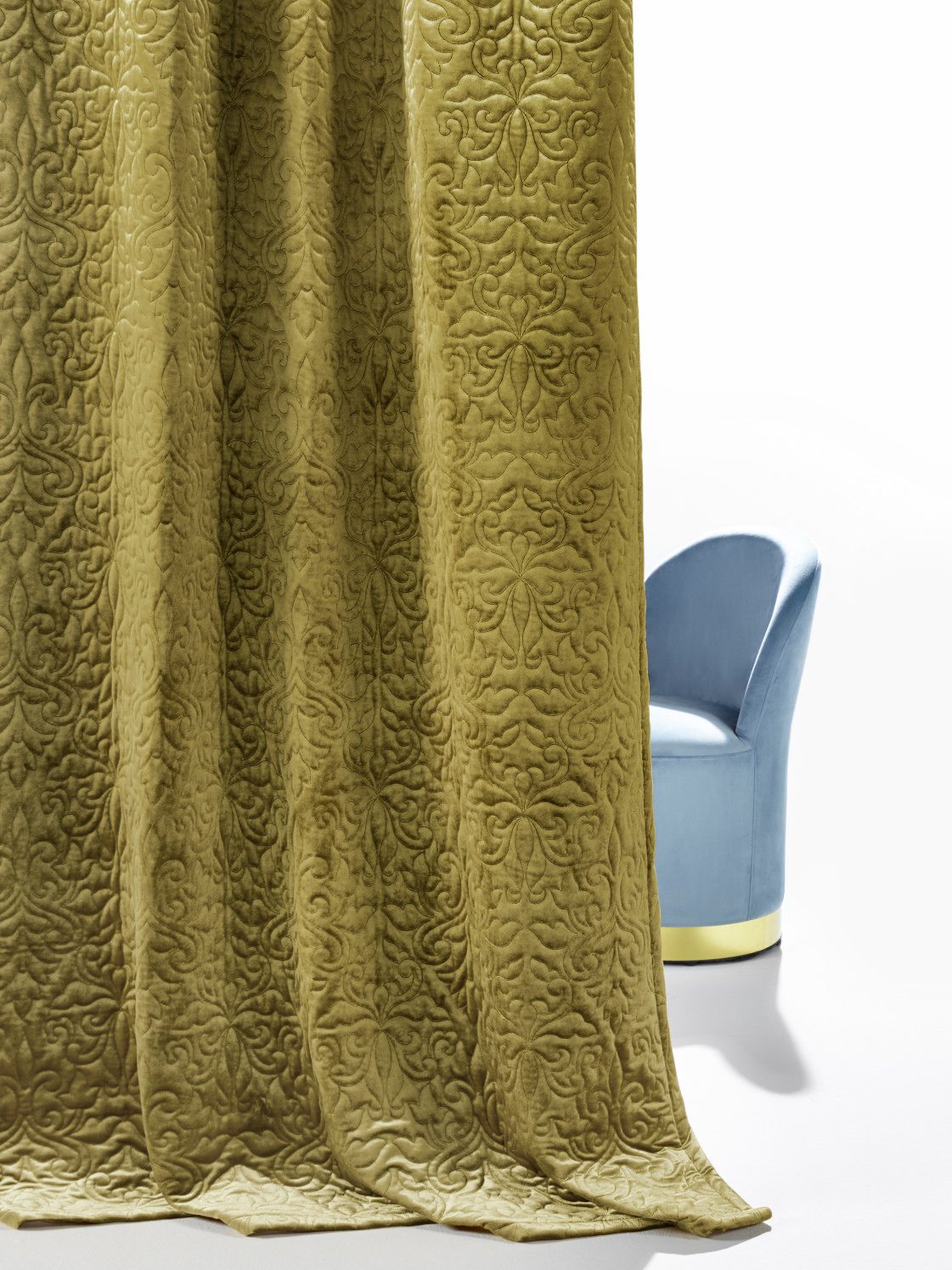 Draperie fonoabsorbantă aurie texturată