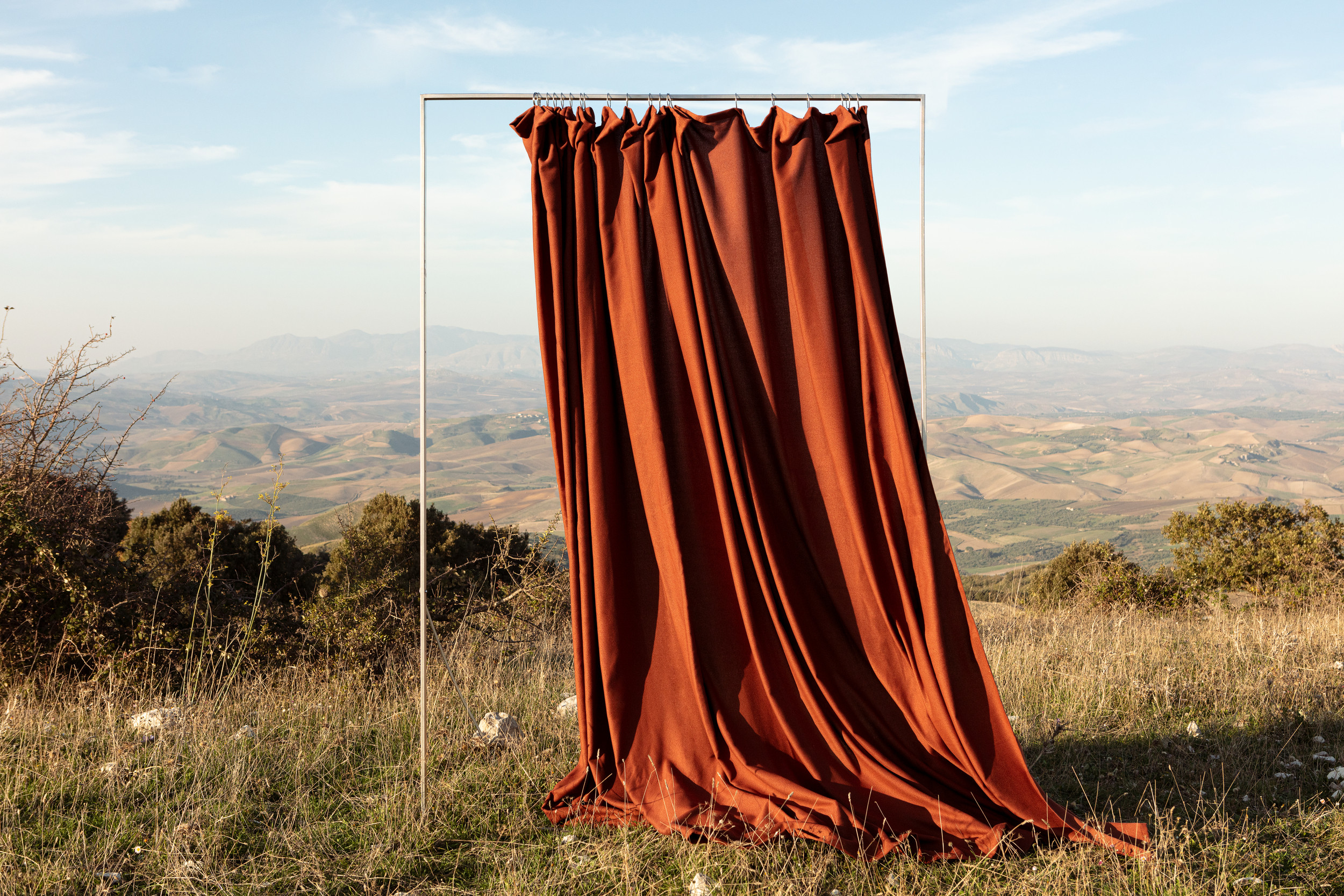 Draperie elegantă roșie fonoabsorbantă