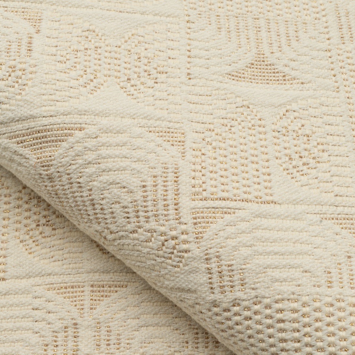 Draperii ignifugate texturate bej cu model tribal