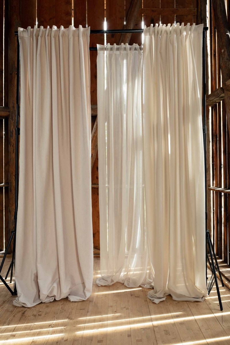 Draperii ignifugate uni albe moderne