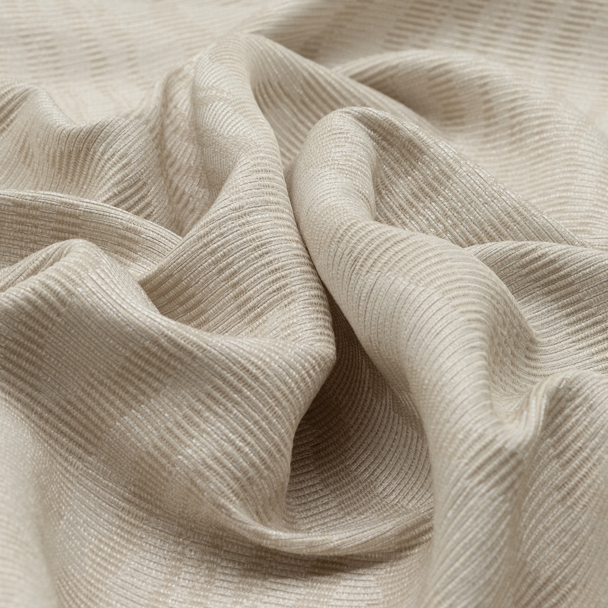 Material pentru draperii ignifugate bej texturate prin embosare