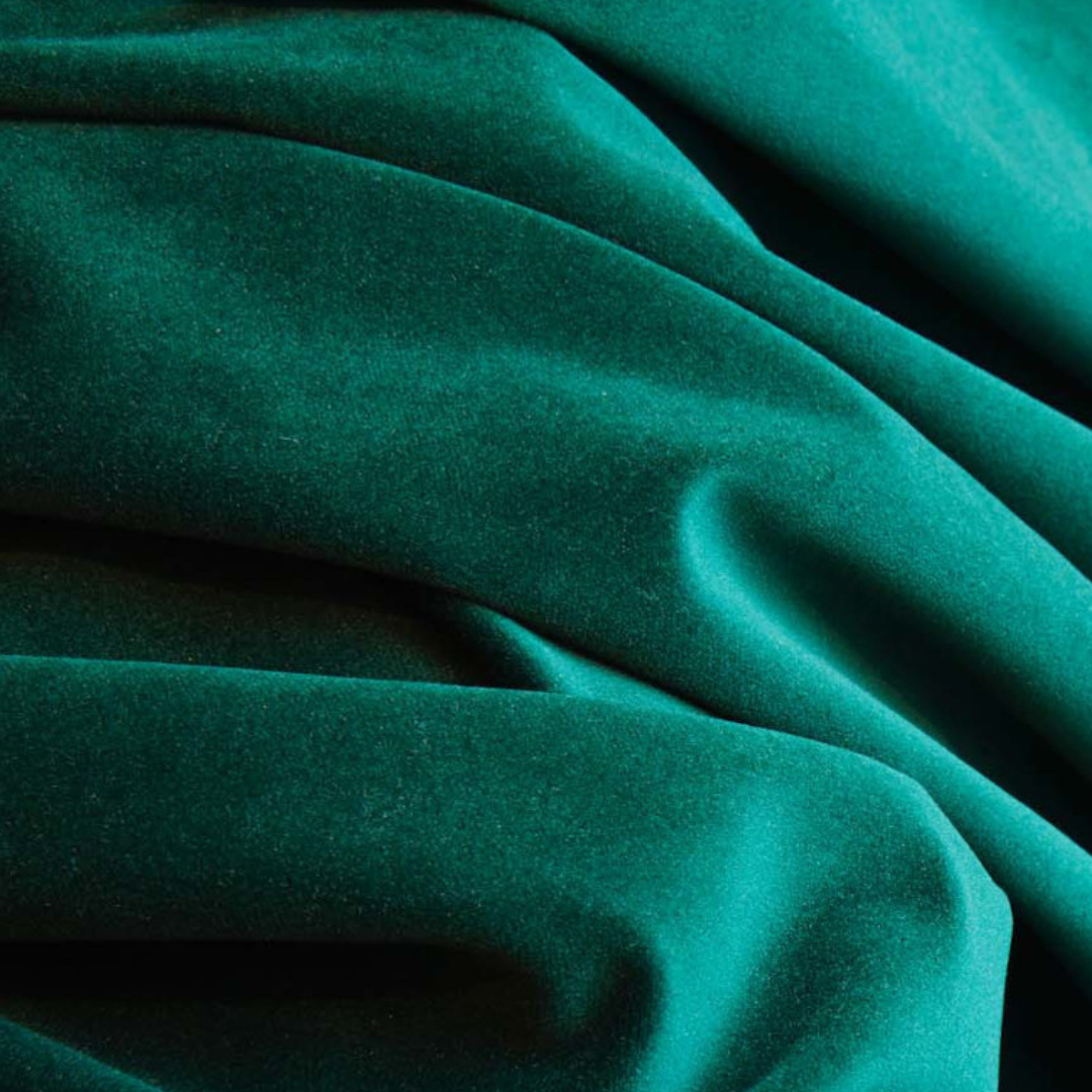 Draperii termice de catifea verde smarald