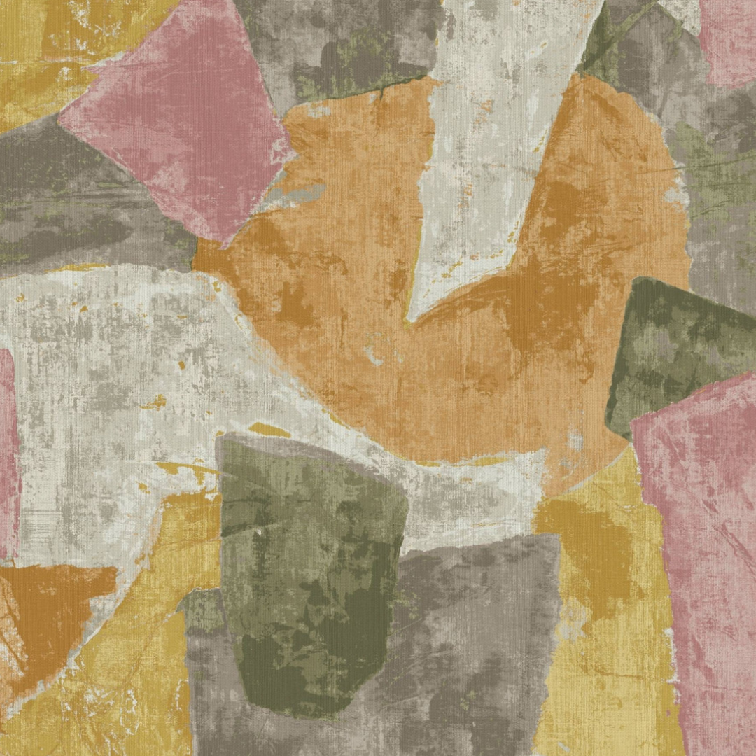 Draperii termice printate cu model abstract multicolor