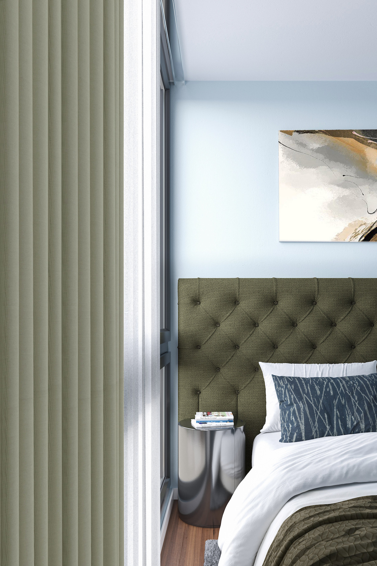 Draperii termice gri uni pentru dormitor