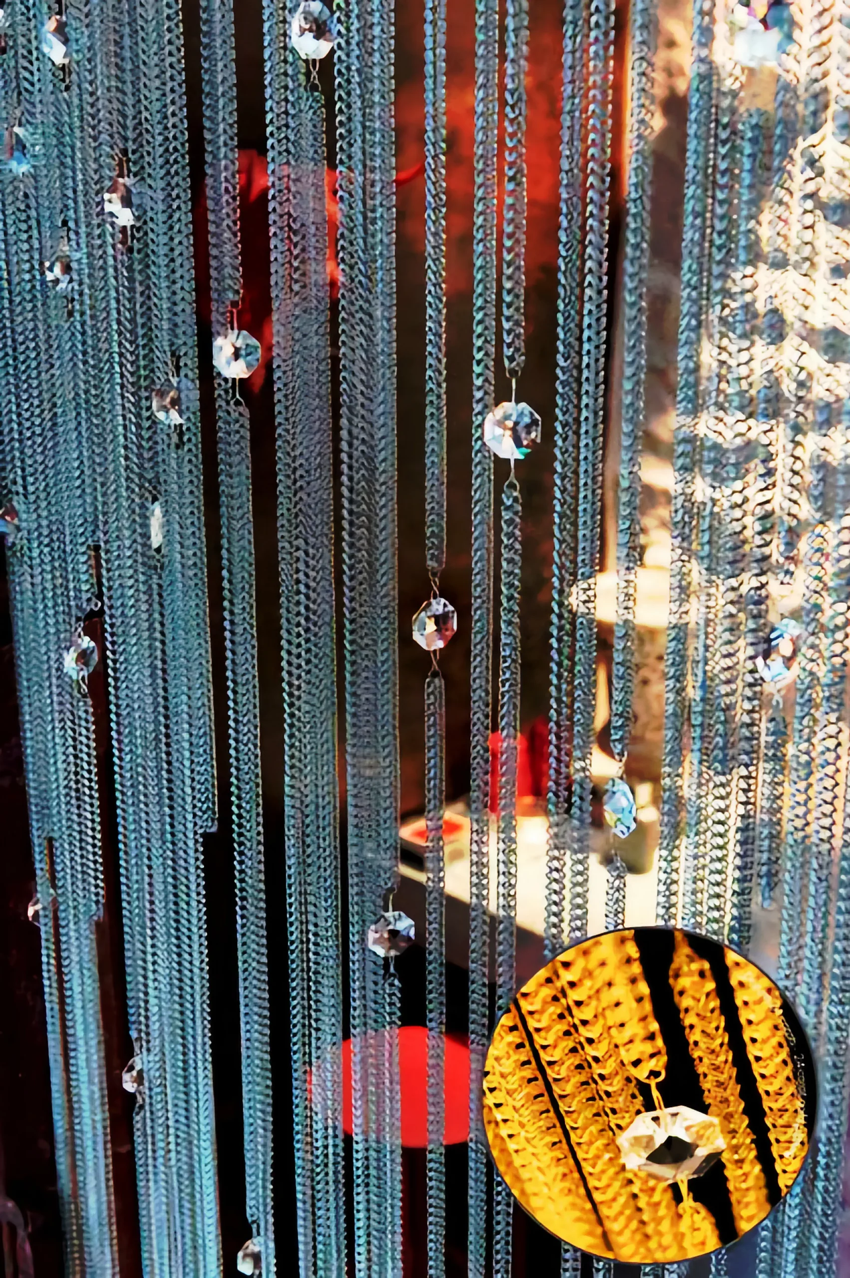 Perdele metalice zale din inox sau aluminiu cu cristale Swaroski