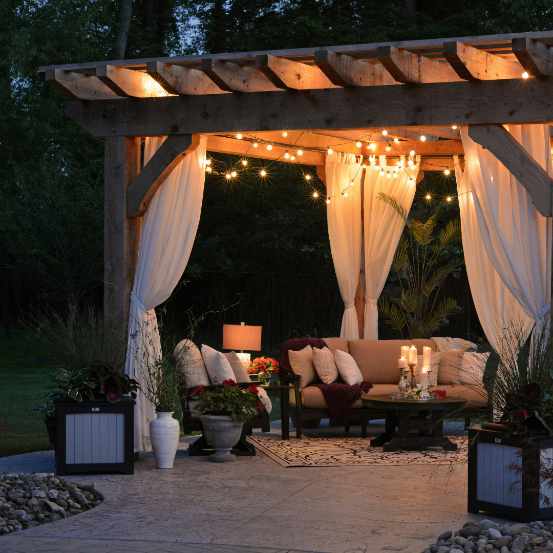 Perdele și draperii de exterior pentru pergole și gazebo