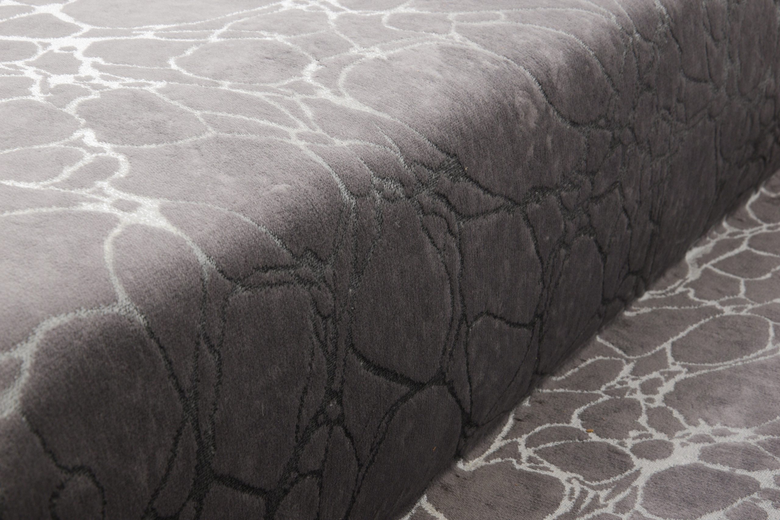 Detaliu material pentru draperie de catifea cu finisaj deosebit