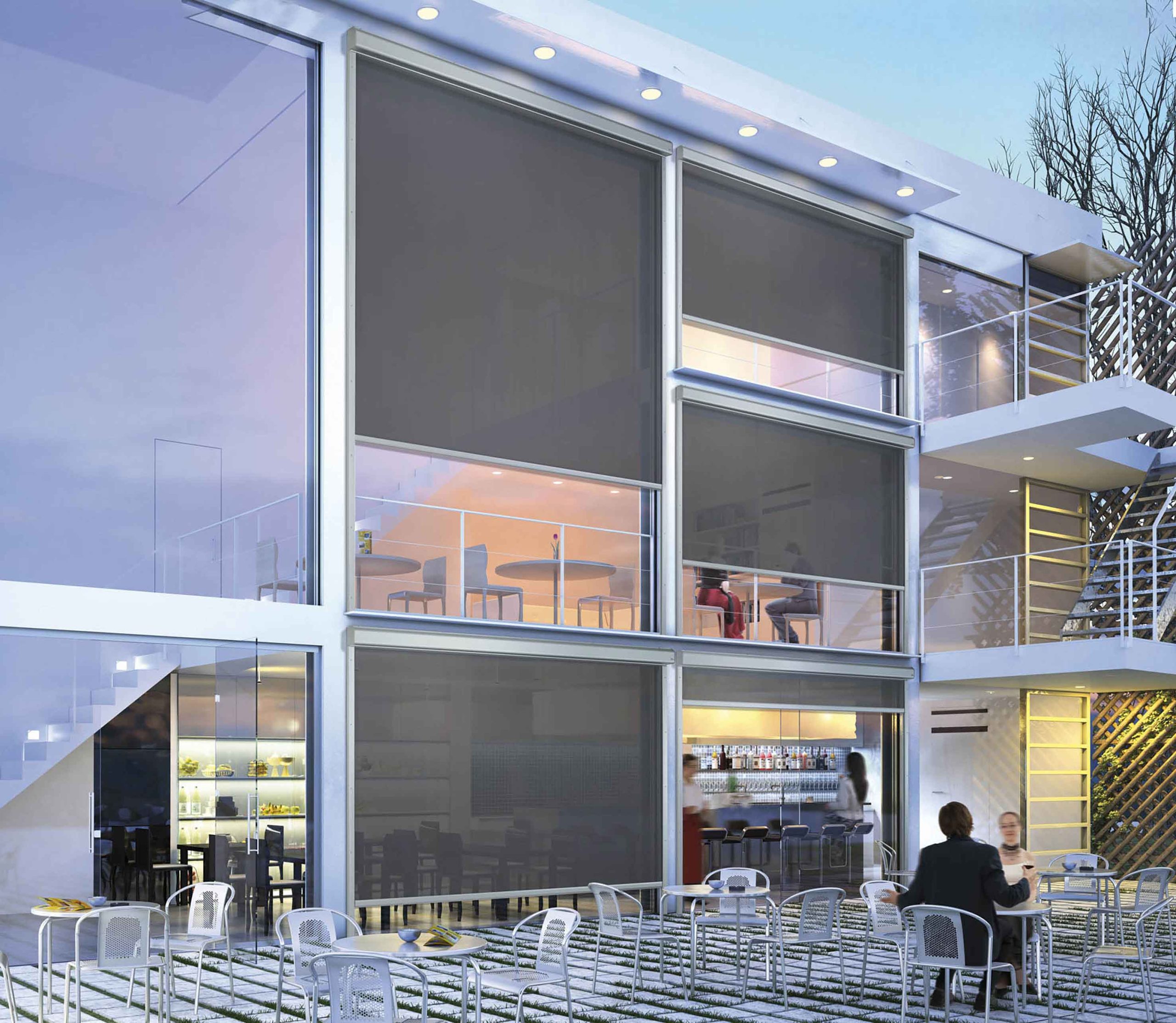 Panouri japoneze albe