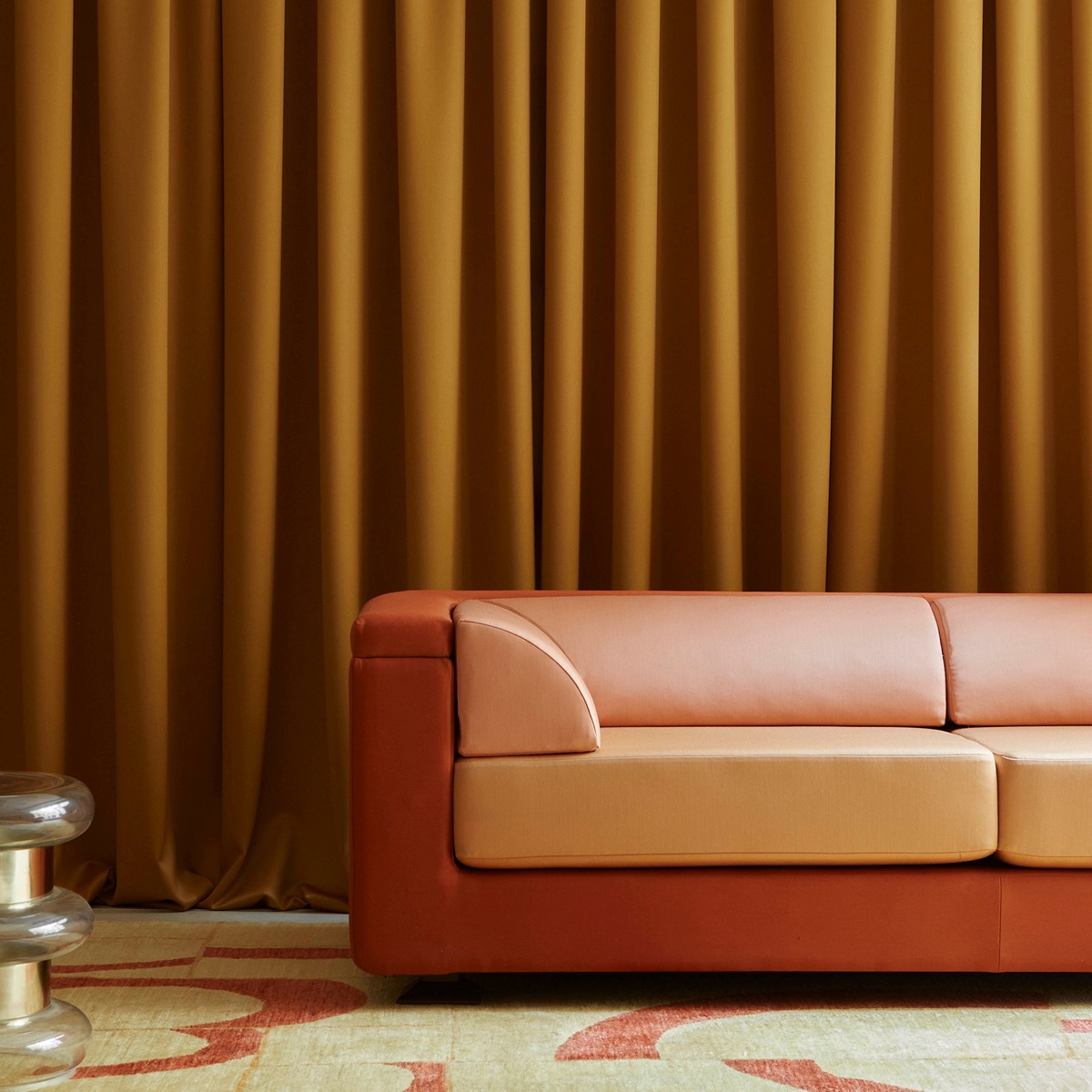 Draperii de lână de lux uni portocalii