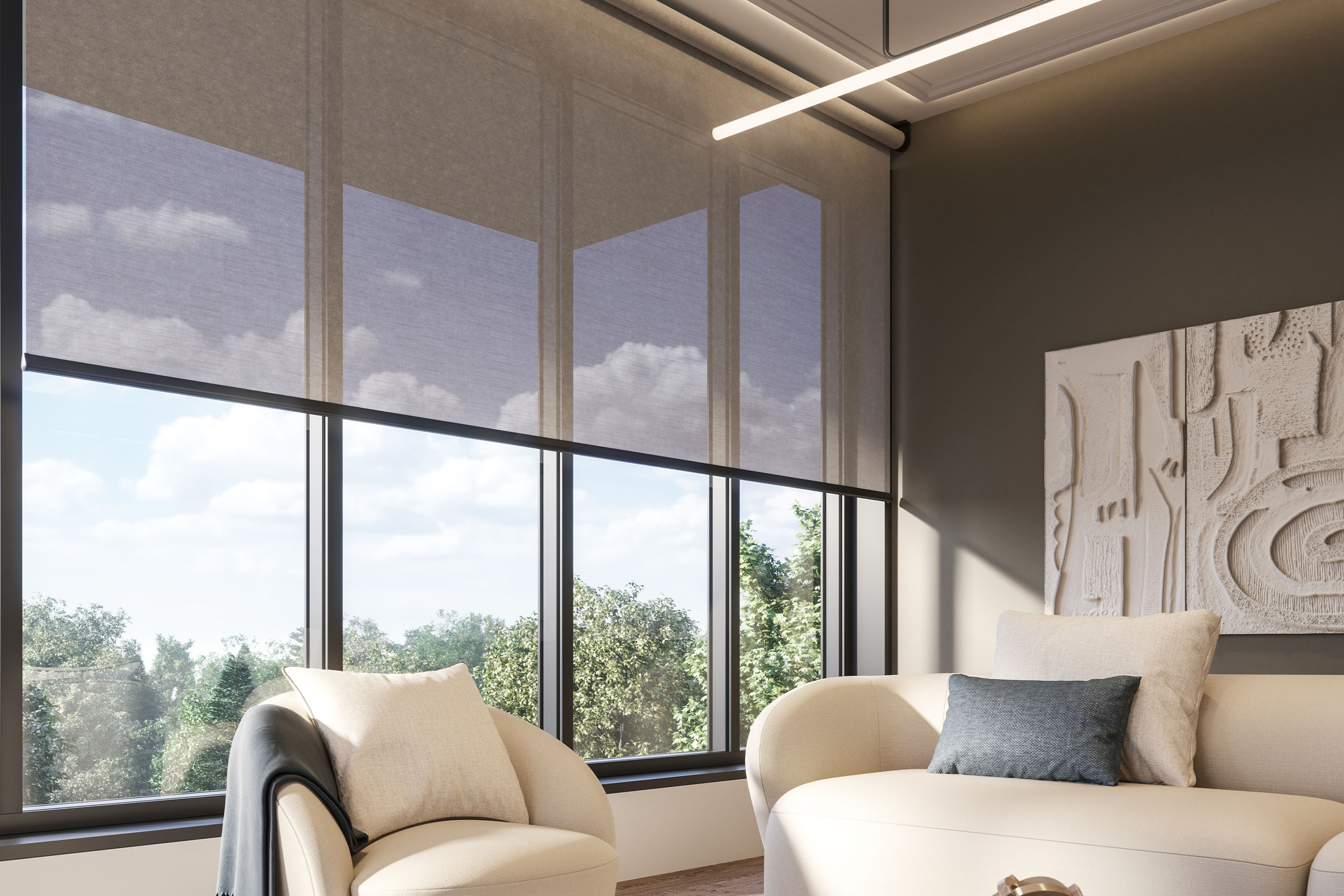 Rulouri dimout pentru living