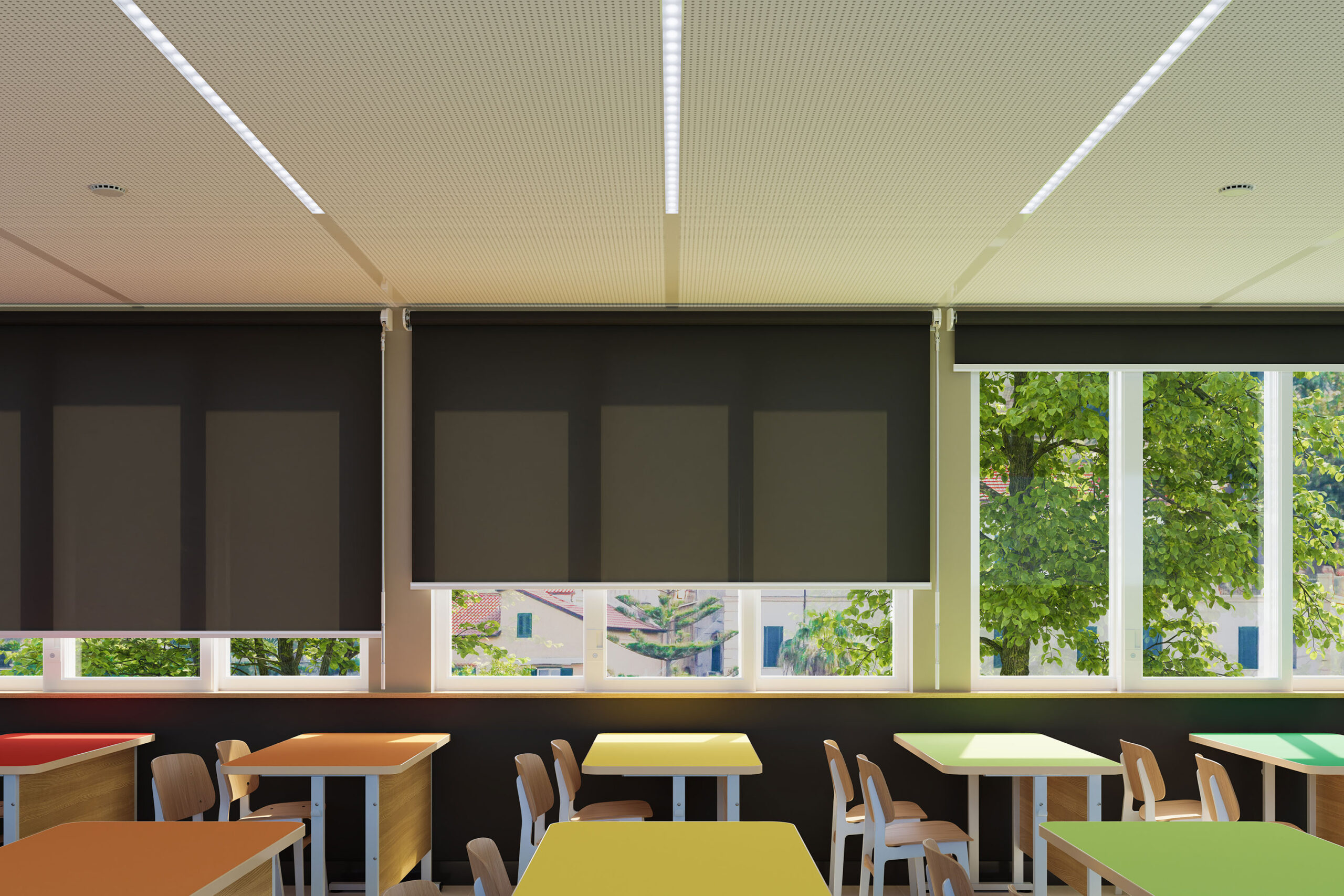 Rulouri fonoabsorbante pentru școli