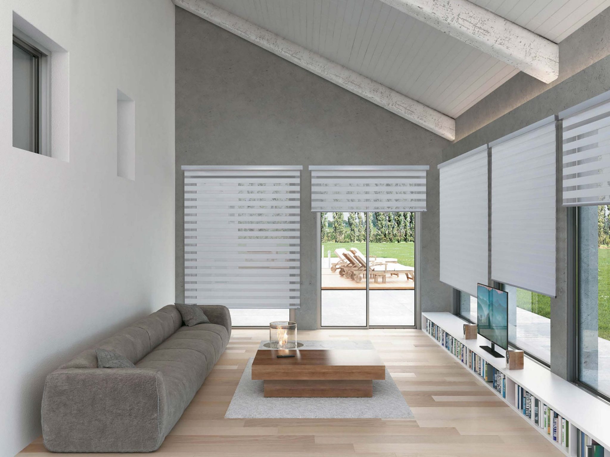 Rulou zebră pentru living