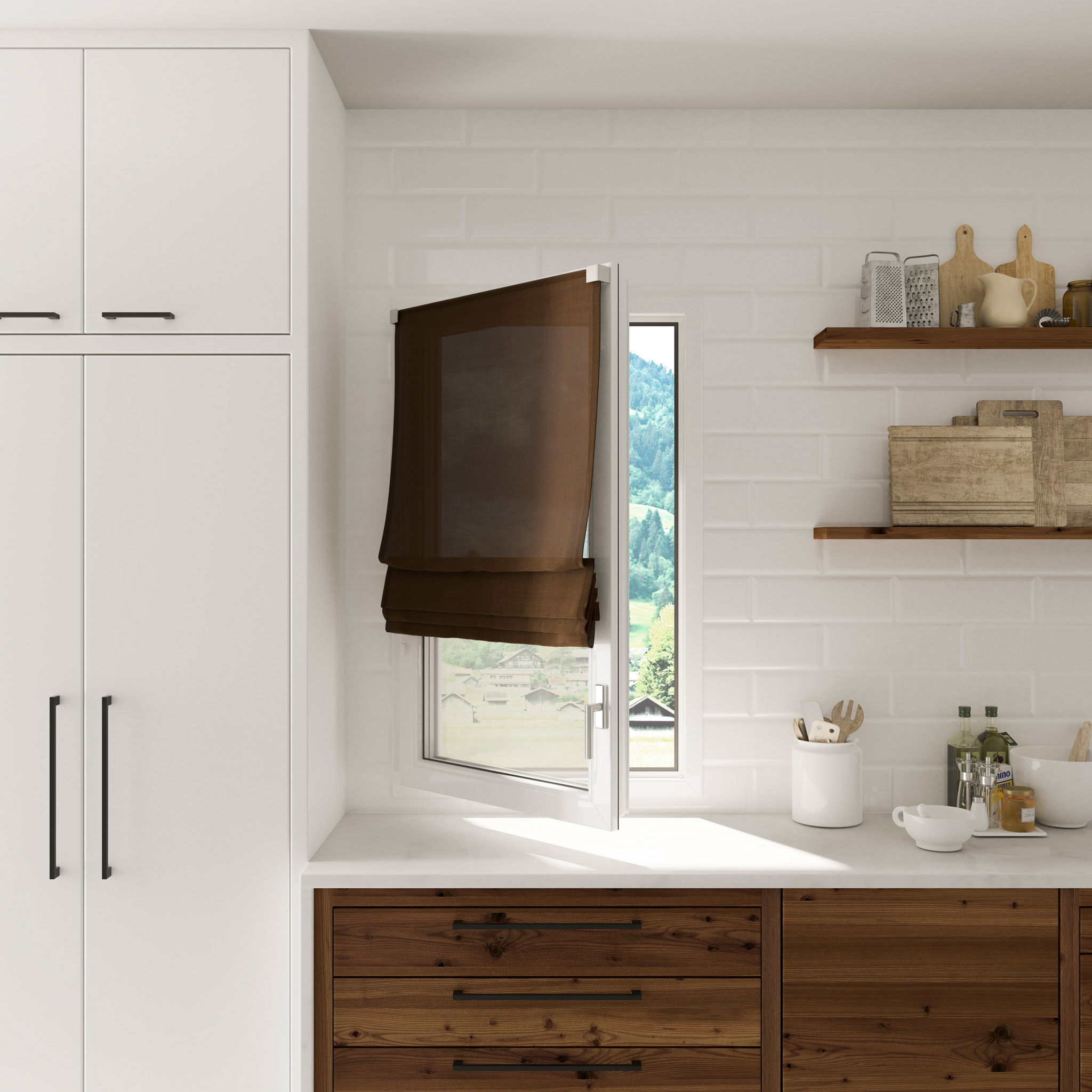 Storuri romane pentru bucătărie maro