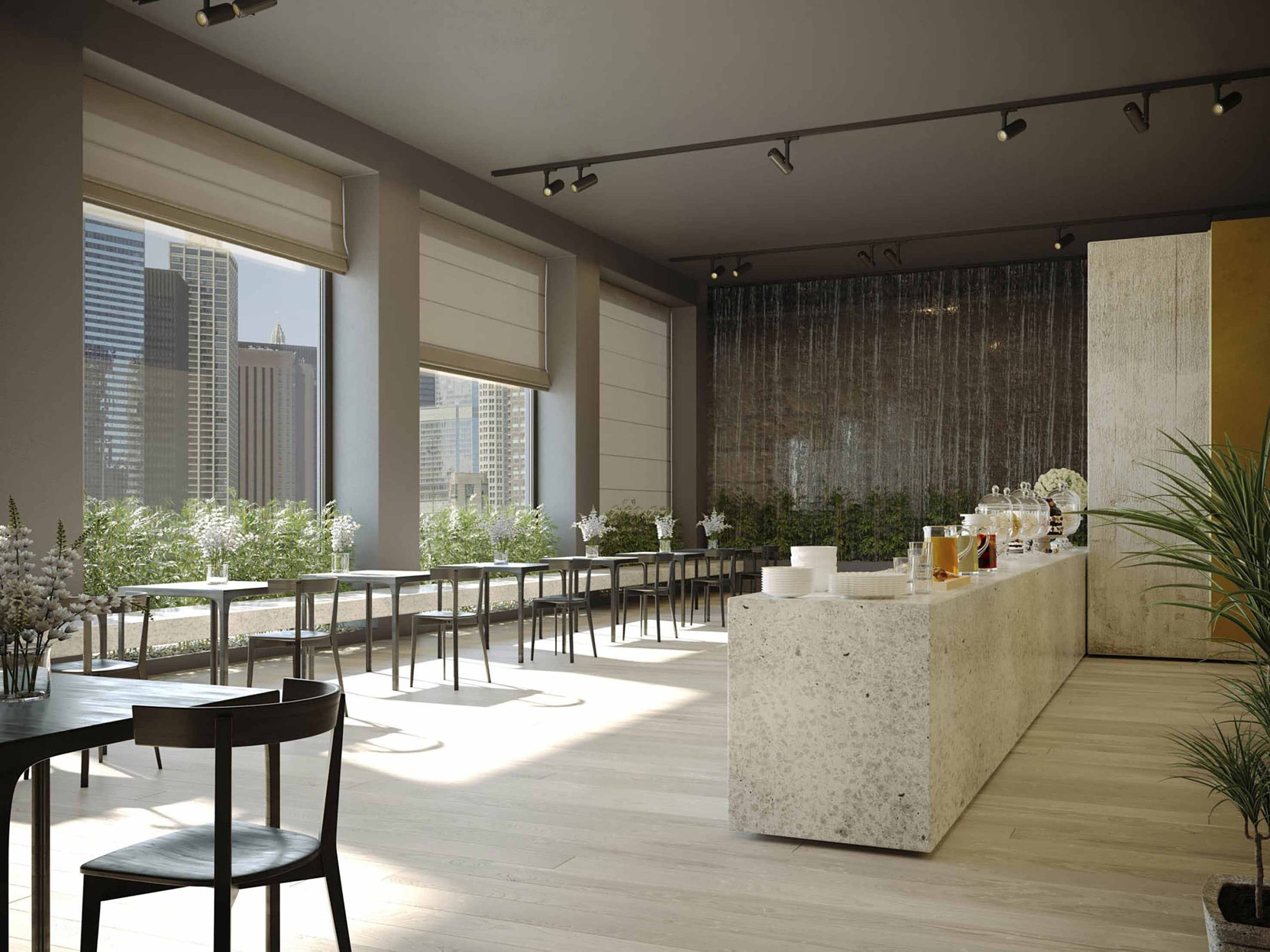 Storuri romane pentru restaurant taupe